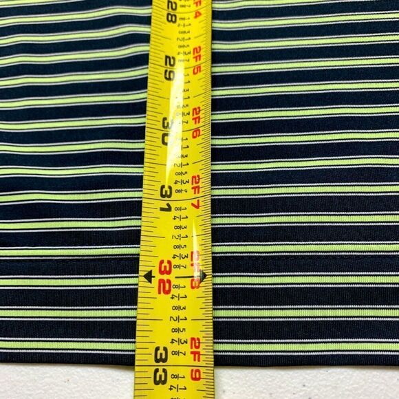 Footjoy Shirt Men‎ Extra Large Black Yellow Stripe Golf Polo FJ Meadowlands - Picture 12 of 13